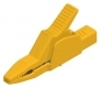 AK 2 B 2540 GE  Krokodylek bezpieczny, gniazdo 4mm, rozwarcie 30mm, żółty, Hirschmann, 972405103, AK2B2540GE